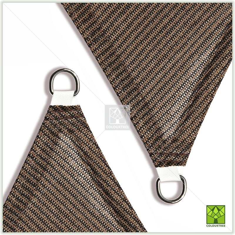 ColourTree 8' x 12' Brown Rectangle Sun Shade Sail Canopy Awning Shelter Fabric Cloth Screen - UV Block UV Resistant Heavy Duty Commercial Grade - Outdoor Patio Carport - (We Make Custom Size) - Image 4